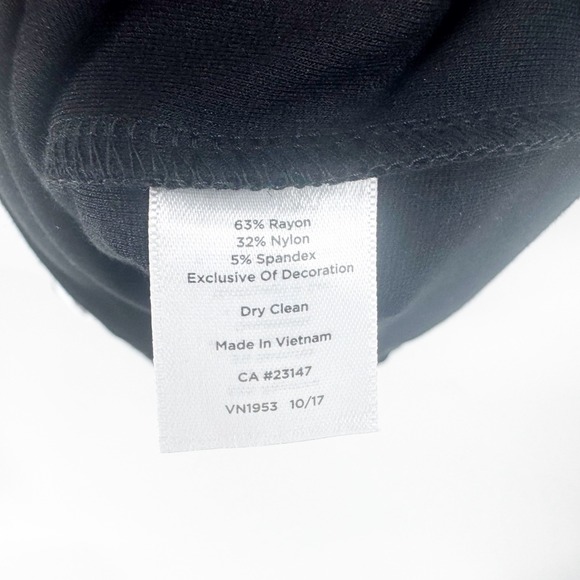 Talbots Black Ric Rac Trim Sleeveless Shift Dress Split Neck Plus 20W VN1953 - Picture 5 of 6